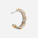 Pre-Owned Tiffany & Co. Sixteen Stone Hoop Earrings in Platinum and 18K Yellow Gold with Round Brilliant Diamonds - Image 2