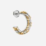 Pre-Owned Tiffany & Co. Sixteen Stone Hoop Earrings in Platinum and 18K Yellow Gold with Yellow and White Diamonds - Image 2