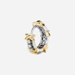 Pre-Owned Tiffany & Co. Sixteen Stone Narrow Earrings in Platinum and 18K Yellow Gold with Round Brilliant Diamonds - Image 2
