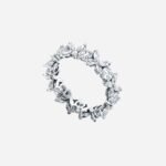 Pre-Owned Tiffany & Co. Tiffany Victoria® Alternating Ring in Platinum with Diamonds