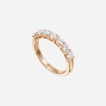 Pre-Owned Tiffany Forever Band Ring in 18K Yellow Gold with a Half-Circle of Diamonds, 3.5 mm