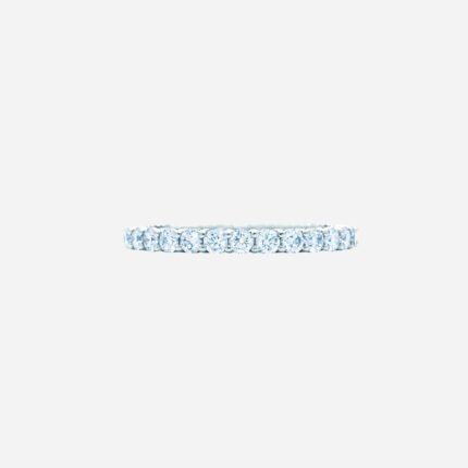 Pre-Owned Tiffany Forever Band Ring in Platinum with a Full Circle of Diamonds, 2.2 mm