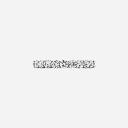 Pre-Owned Tiffany Forever Band Ring in Platinum with a Full Circle of Diamonds, 3 mm Wide