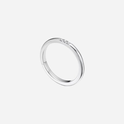 Pre-Owned Tiffany Forever Wedding Band Ring in Platinum with Diamonds, 2 mm Wide