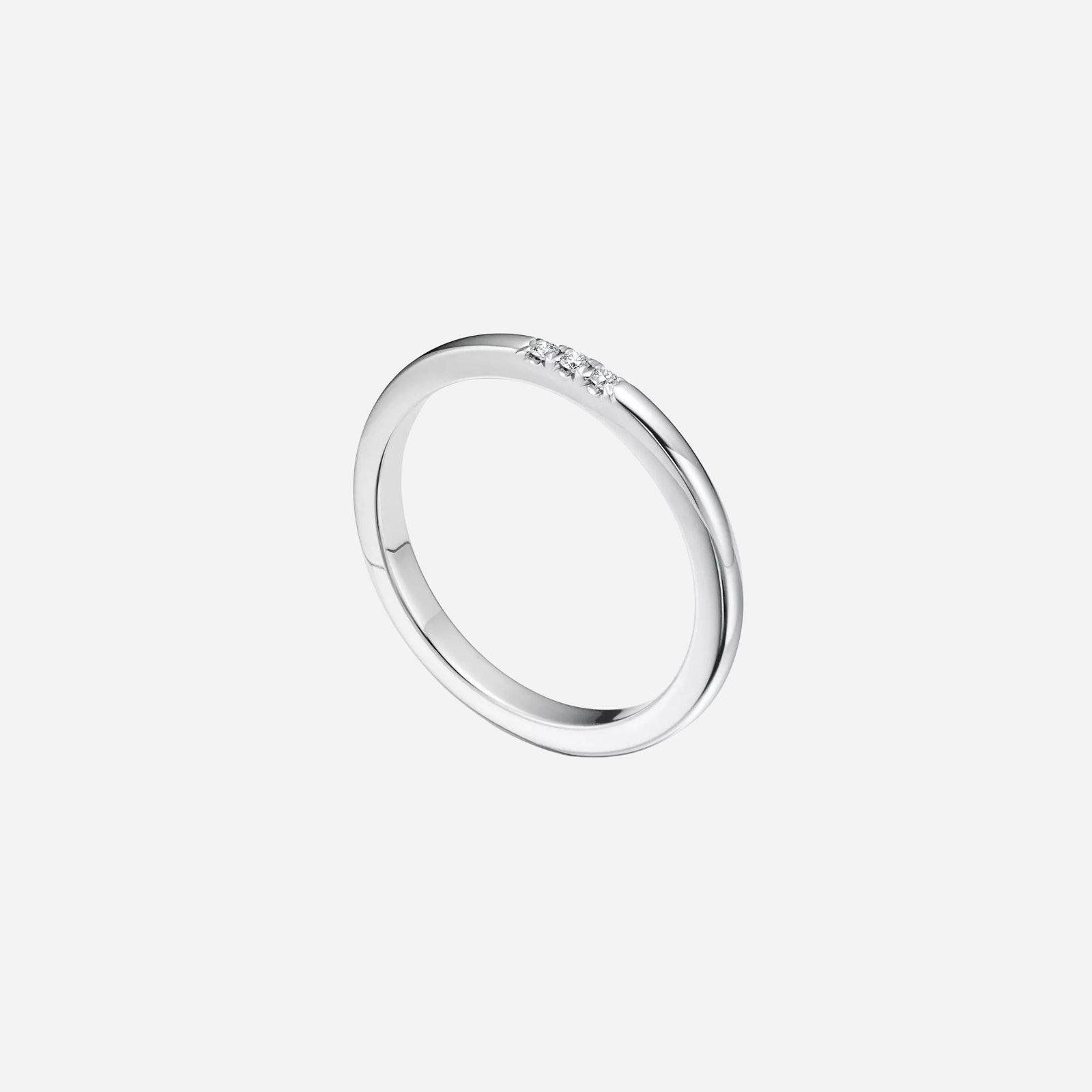 Pre-Owned Tiffany Forever Wedding Band Ring in Platinum with Diamonds, 2 mm Wide Pre-Owned Tiffany Forever Wedding Band Ring in Platinum with Diamonds, 2 mm Wide