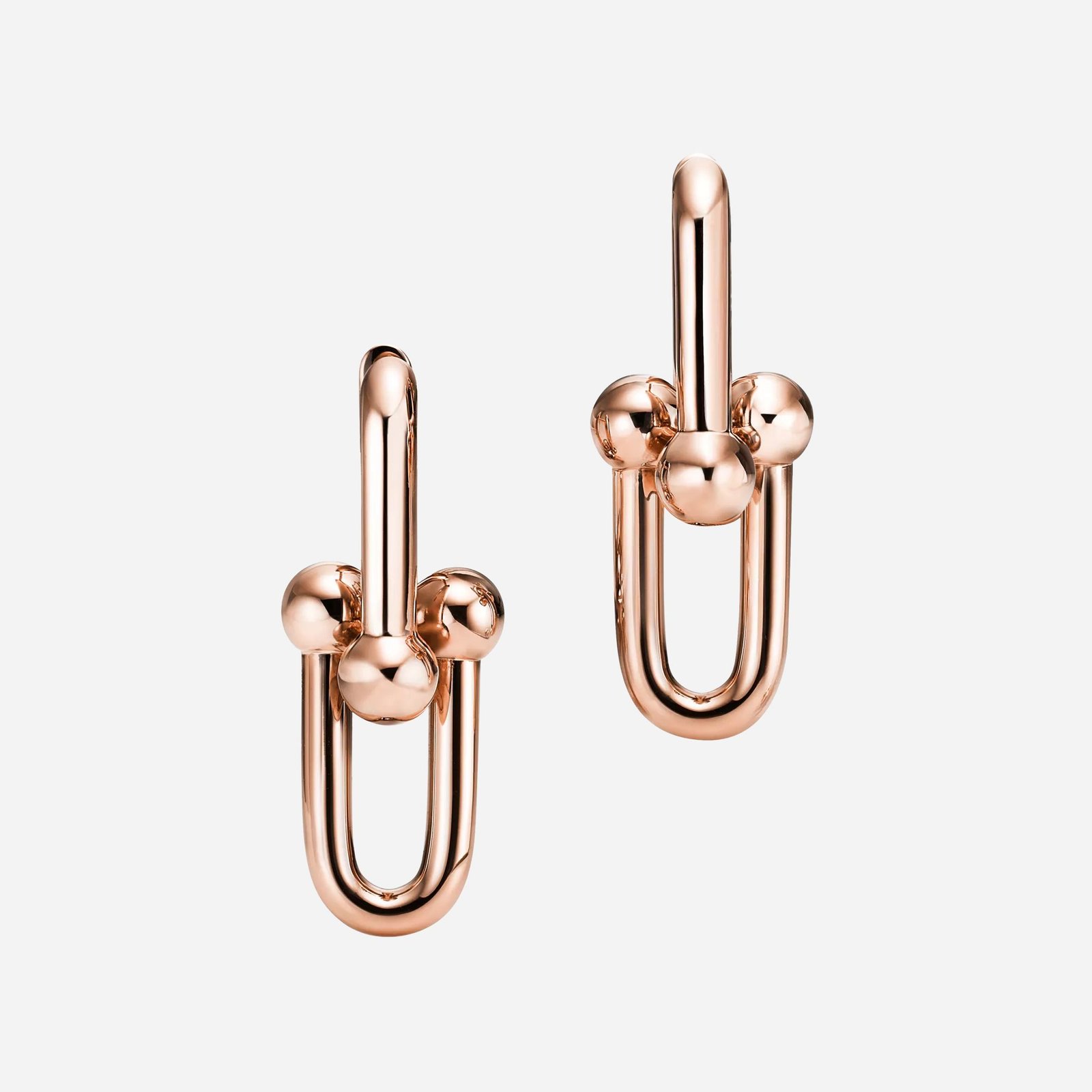 Pre-Owned Tiffany HardWear Large Link Earrings in 18K Rose Gold (2) Pre-Owned Tiffany HardWear Large Link Earrings in 18K Rose Gold