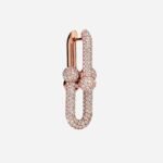 Pre-Owned Tiffany HardWear Large Link Earrings in 18K White Gold with Pavé Diamonds - Image 2