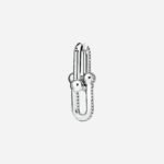 Pre-Owned Tiffany HardWear Large Link Earrings in 18K White Gold with Diamonds - Image 3
