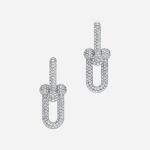Pre-Owned Tiffany HardWear Large Link Earrings in 18K White Gold with Diamonds