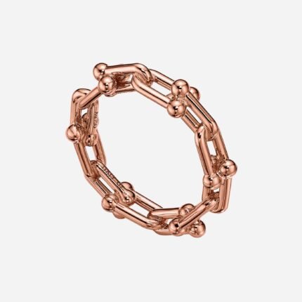 Pre-Owned Tiffany HardWear Micro Link Ring in 18K Rose Gold