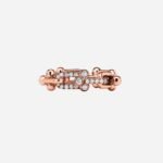 Pre-Owned Tiffany HardWear Small Link Ring in 18K Rose Gold with Diamonds - Image 3