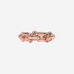 Pre-Owned Tiffany HardWear Small Link Ring in 18K Rose Gold with Diamonds - Image 2
