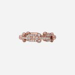 Pre-Owned Tiffany HardWear Small Link Ring in 18K Rose Gold with Pavé Diamonds - Image 2