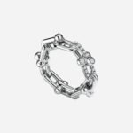 Pre-Owned Tiffany HardWear Small Link Ring in 18K White Gold with Diamonds