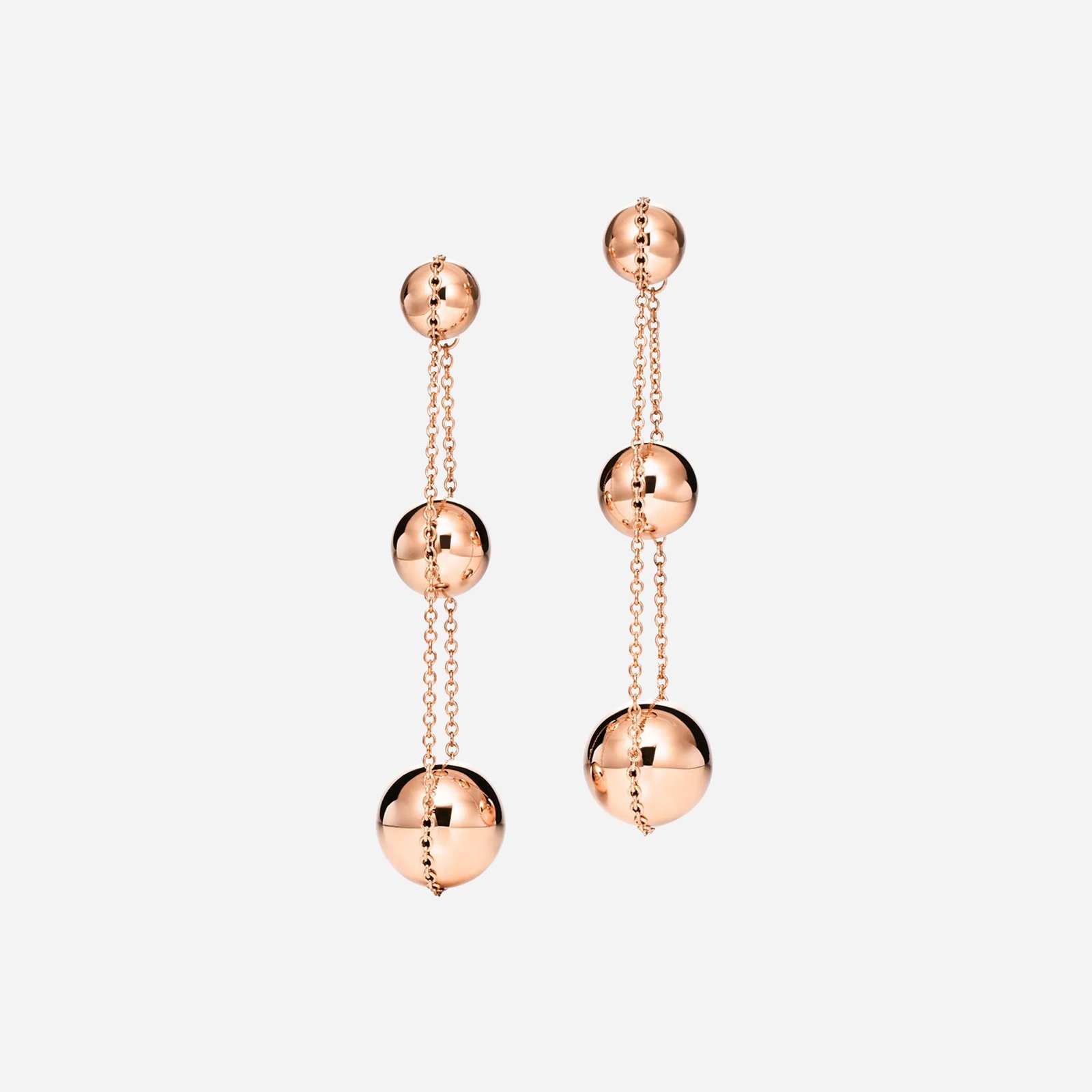 Pre-Owned Tiffany HardWear Triple Drop Earrings in 18K Rose Gold (2) Pre-Owned Tiffany HardWear Triple Drop Earrings in 18K Rose Gold