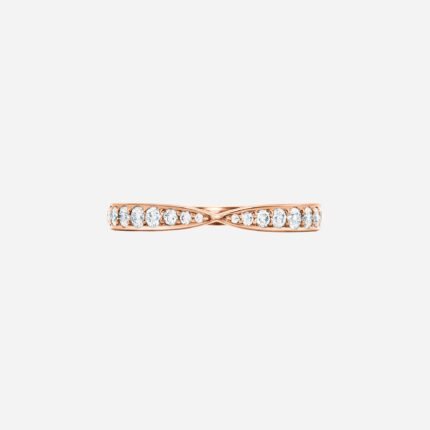 Pre-Owned Tiffany Harmony® Band Ring in 18K Rose Gold with Diamonds, 1.8 mm
