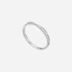 Pre-Owned Tiffany Harmony® Band Ring in Platinum with Diamonds, 1.8 mm - Image 3