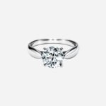Pre-Owned Tiffany Harmony® Round Brilliant Engagement Ring in Platinum - Image 2