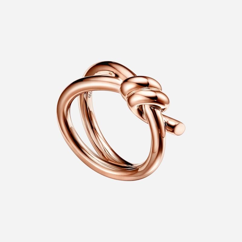 Pre-Owned Tiffany Knot Double Row Ring in 18K Rose Gold