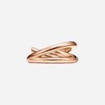 Pre-Owned Tiffany Knot Double Row Ring in 18K Rose Gold with Diamonds - Image 2