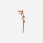 Pre-Owned Tiffany Knot Drop Earrings in 18K Rose Gold with Diamonds - Image 2
