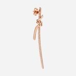 Pre-Owned Tiffany Knot Drop Earrings in 18K Rose Gold with Diamonds - Image 2