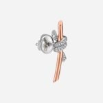 Pre-Owned Tiffany Knot Earrings in 18K Rose Gold and Platinum with Diamonds - Image 3