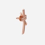 Pre-Owned Tiffany Knot Earrings in 18K Rose Gold with Diamonds - Image 3