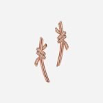 Pre-Owned Tiffany Knot Earrings in 18K Rose Gold with Diamonds
