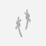 Pre-Owned Tiffany Knot Earrings in 18K White Gold with Diamonds
