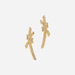 Pre-Owned Tiffany Knot Earrings in 18K Yellow Gold with Diamonds