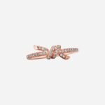 Pre-Owned Tiffany Knot Ring in 18K Rose Gold with Pavé Diamonds - Image 3