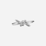 Pre-Owned Tiffany Knot Ring in 18K White Gold with Diamonds