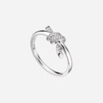 Pre-Owned Tiffany Knot Ring in 18K White Gold with Diamonds - Image 2