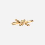 Pre-Owned Tiffany Knot Ring in 18K Yellow Gold with Diamonds - Image 2