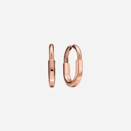 Pre-Owned Tiffany Lock Earrings in 18K Rose Gold, Medium