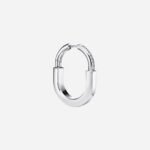 Pre-Owned Tiffany Lock Earrings in 18K White Gold with Diamonds, Medium - Image 2