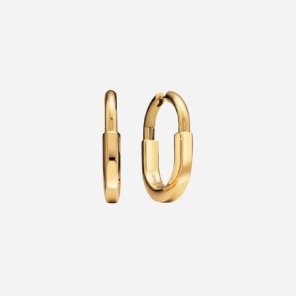 Pre-Owned Tiffany Lock Earrings in 18K Yellow Gold, Medium