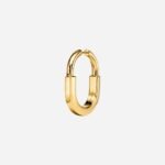 Pre-Owned Tiffany Lock Earrings in 18K Yellow Gold with Diamonds, Medium - Image 3