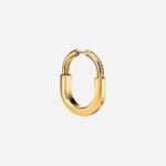 Pre-Owned Tiffany Lock Earrings in 18K Yellow Gold with Diamonds, Medium - Image 2