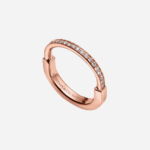 Pre-Owned Tiffany Lock Small Ring in 18K Rose Gold with Pink Sapphires