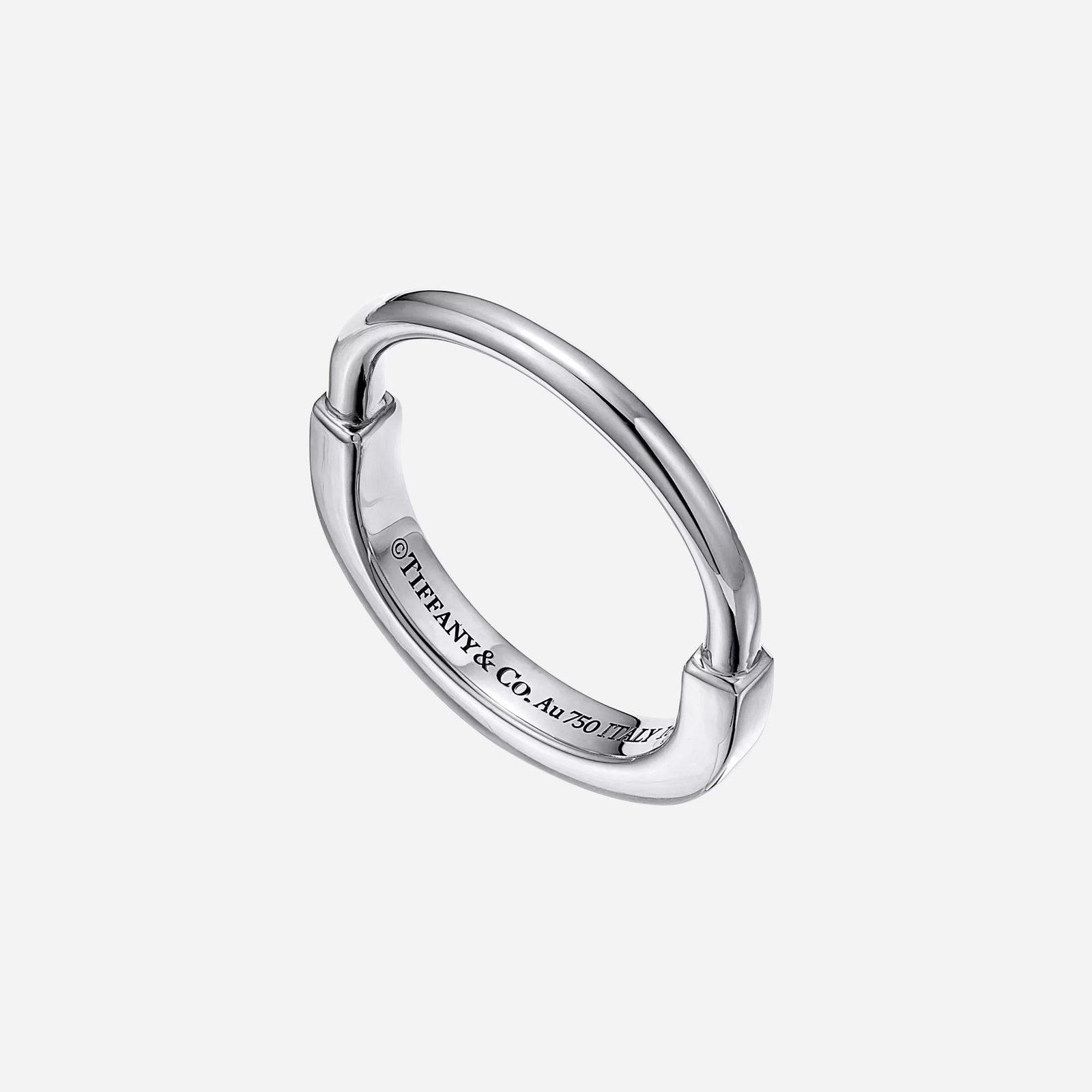Pre-Owned Tiffany Lock Ring in 18K White Gold (1) Pre-Owned Tiffany Lock Ring in 18K White Gold