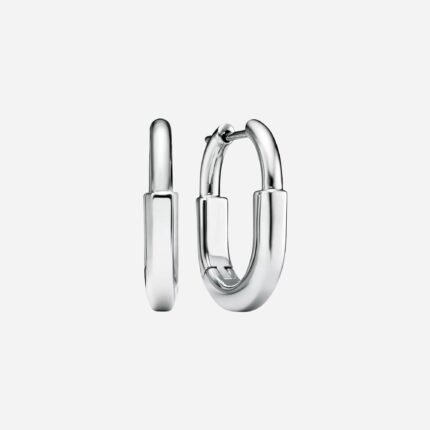 Pre-Owned Tiffany Lock Small Earrings in 18K White Gold