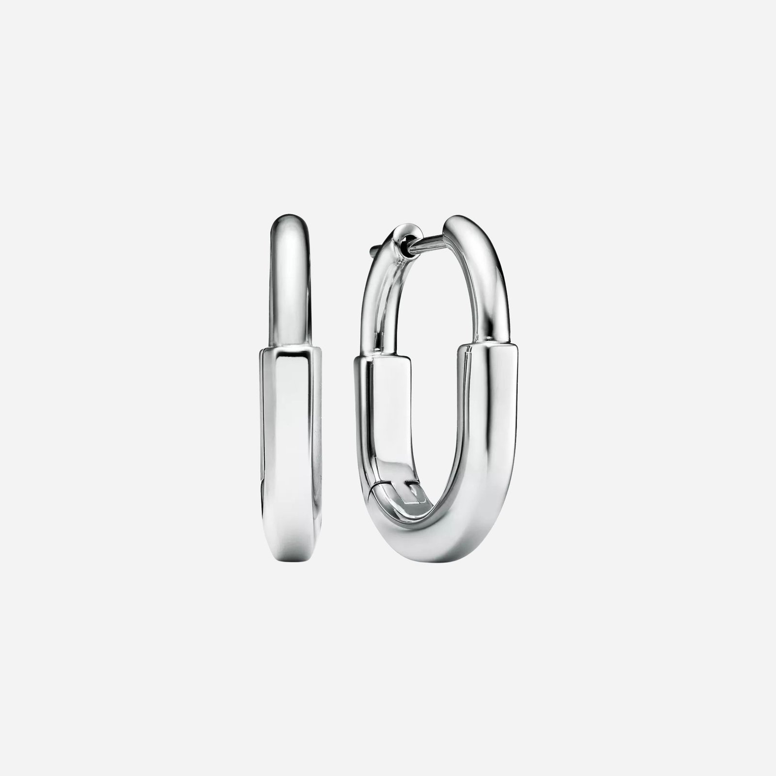 Pre-Owned Tiffany Lock Small Earrings in 18K White Gold (2) Pre-Owned Tiffany Lock Small Earrings in 18K White Gold