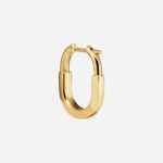 Pre-Owned Tiffany Lock Small Earrings in 18K Yellow Gold with Diamonds - Image 2