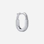 Pre-Owned Tiffany Lock Small Lock Earrings in 18K White Gold with Pavé Diamonds - Image 3