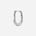 Pre-Owned Tiffany Lock Small Lock Earrings in 18K White Gold with Pavé Diamonds - Image 2