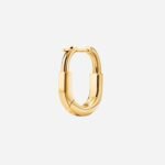Pre-Owned Tiffany Lock Small Lock Earrings in 18K Yellow Gold with Pavé Diamonds - Image 2