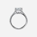 Pre-Owned Tiffany Novo® Princess-Cut Engagement Ring with a Pavé-Set Diamond Band in Platinum