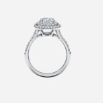 Pre-Owned Tiffany Soleste® Cushion-Cut Double Halo Engagement Ring with a Diamond Platinum Band - Image 2